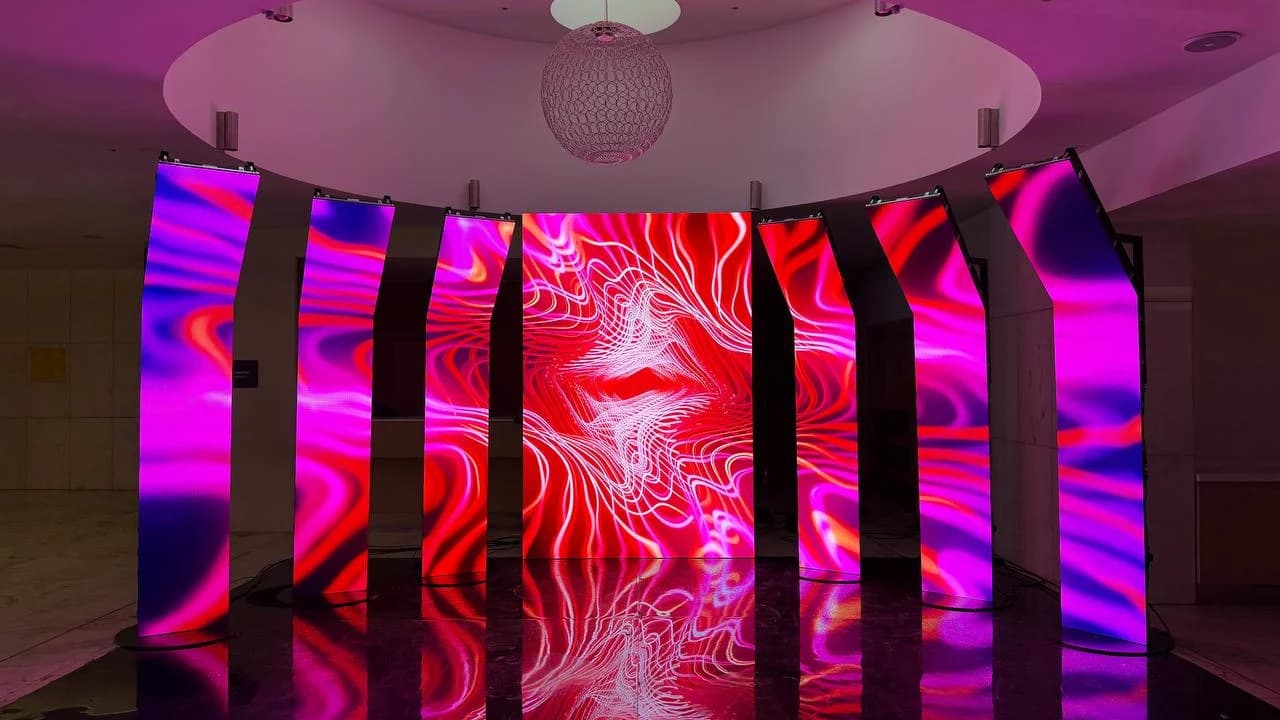 LED фотозона в конфигурации из 6 порталов